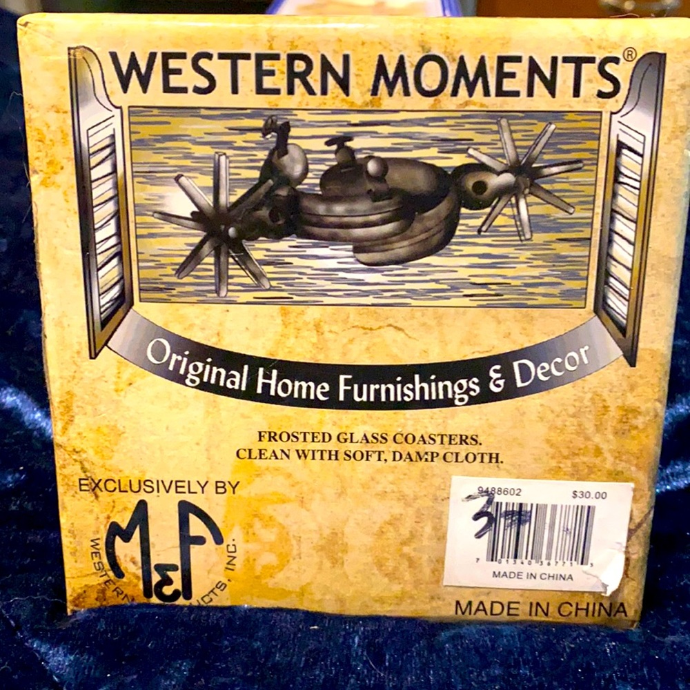 Western Moments Photo Coasters & Holder
